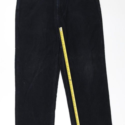 L.L.Bean Men's Black Corduroy Trousers Size 34x30 Straight Fit