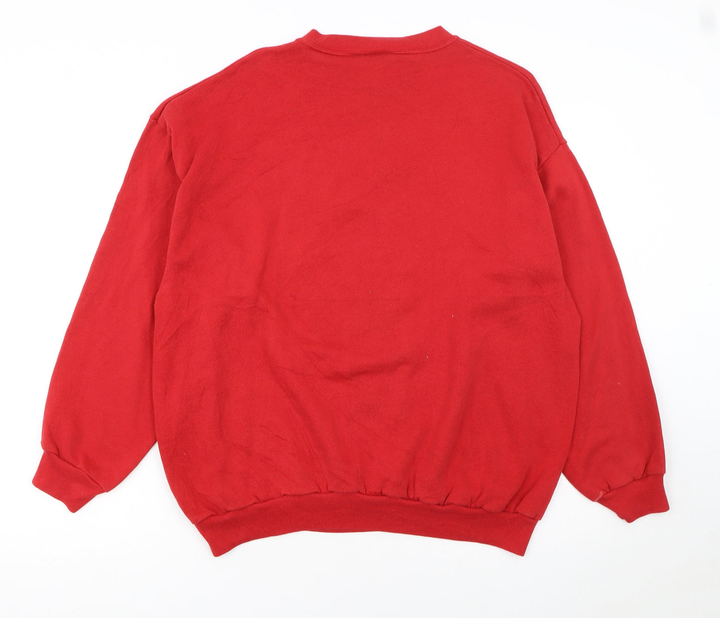 Tultex Women Red Dalmatian Graphic Sweatshirt XL Crew Neck Pullover