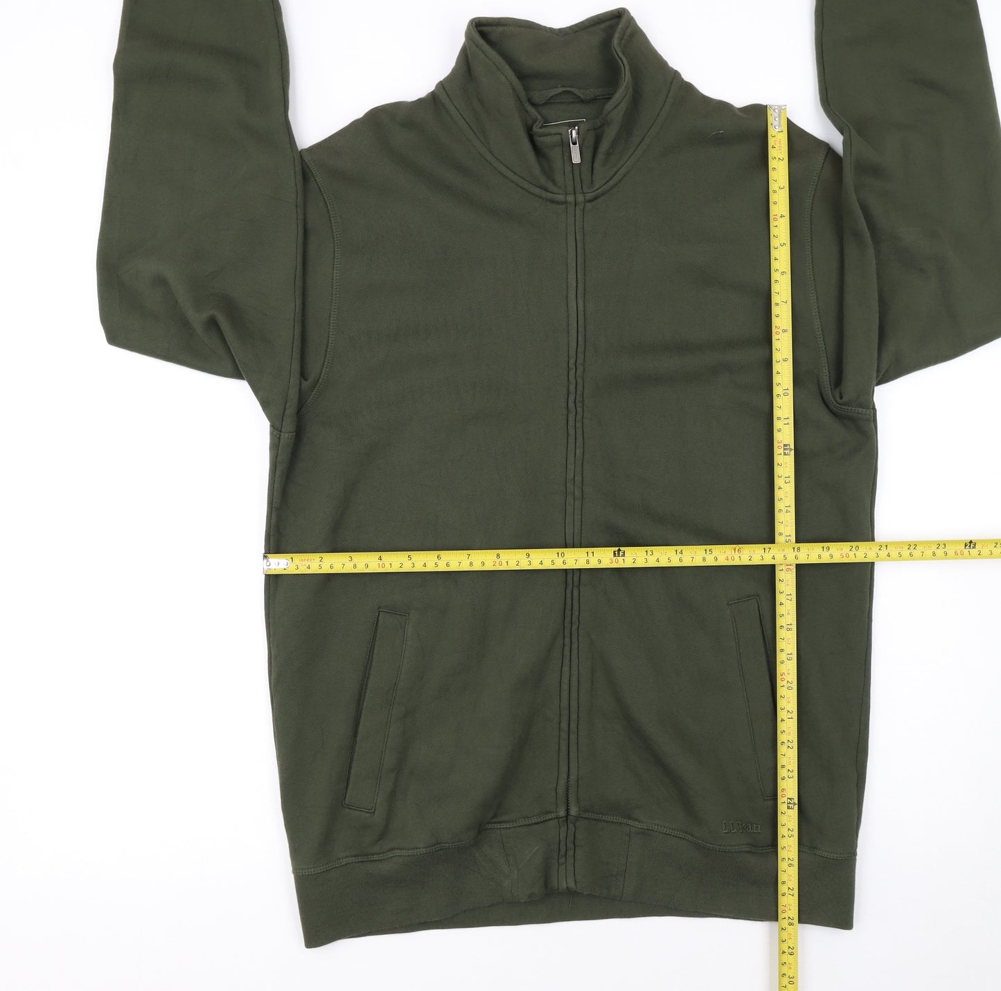 L.L.Bean Men's Green M Classic Full Zip Activewear Jacket