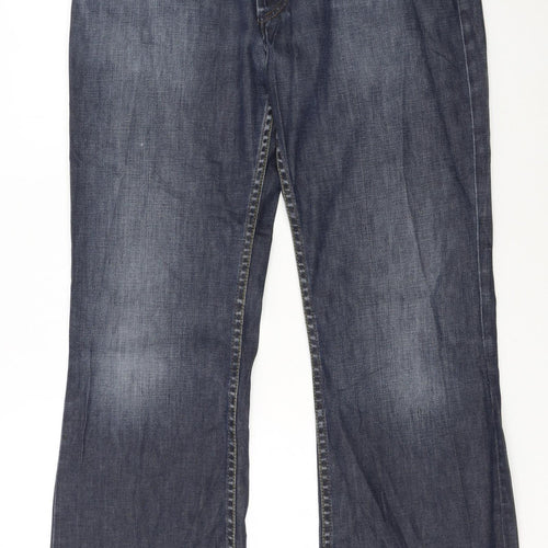 Lee Women Blue Denim Straight Jeans Size 20 Mid Rise 5-Pocket