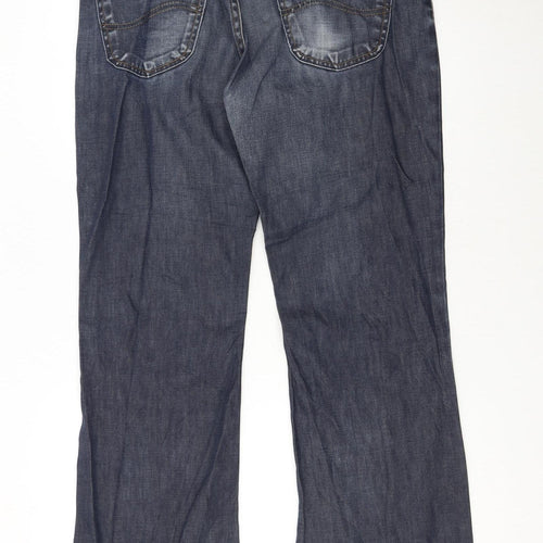 Lee Women Blue Denim Straight Jeans Size 20 Mid Rise 5-Pocket