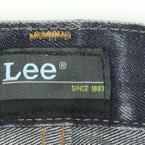 Lee Women Blue Denim Straight Jeans Size 20 Mid Rise 5-Pocket