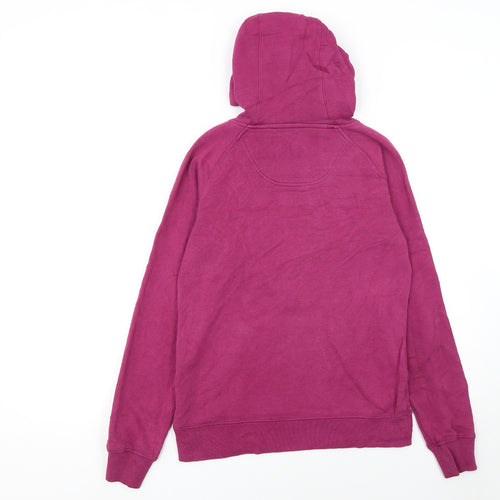 Canterbury Womens Pink Pullover Hoodie Size 8 Cotton Logo Lined