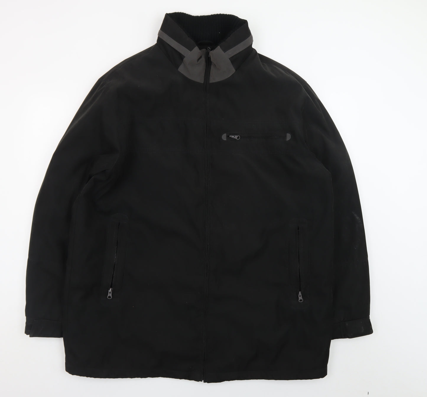 Paul Berman Men's Black XL Full Zip Lined Jacket