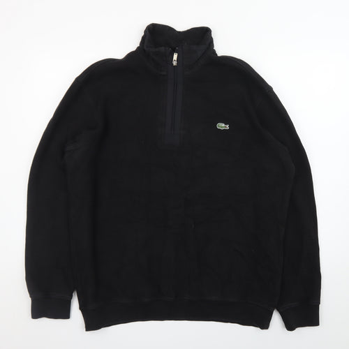 Lacoste Men’s Black 3XL 1/4 Zip Fleece Sweatshirt