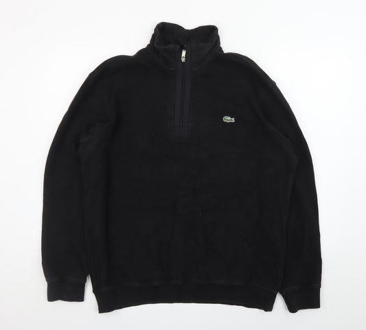 Lacoste Men’s Black 3XL 1/4 Zip Fleece Sweatshirt