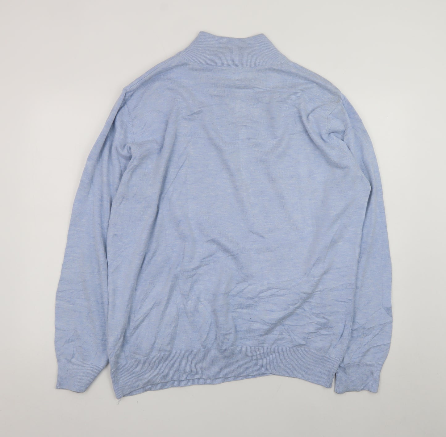 Polo Ralph Lauren Men’s Blue Cotton 2XL 1/4 Zip Jumper