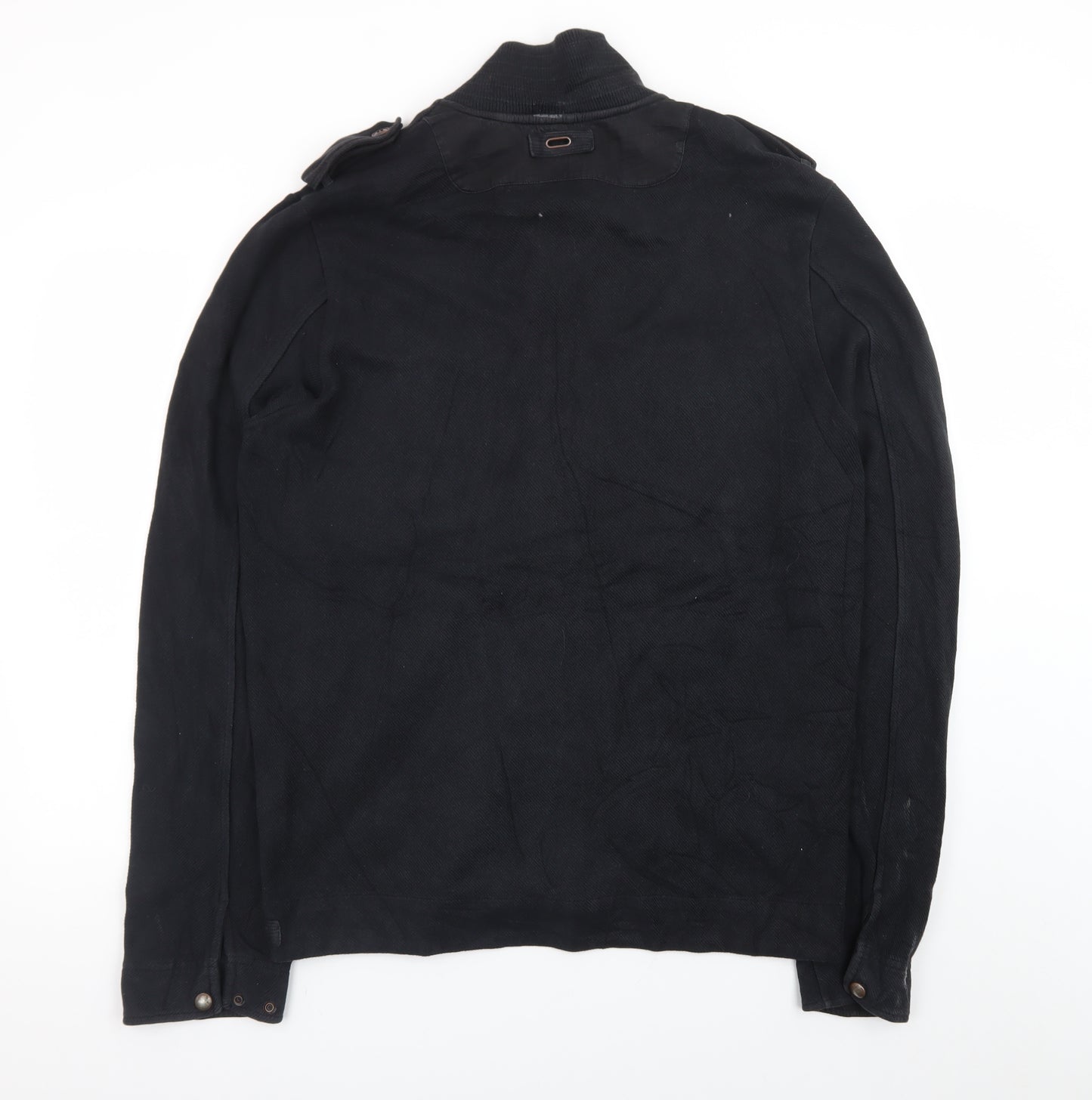 Hugo Boss Men’s Black XL Full Zip Cotton Jumper High Neck