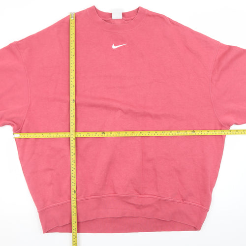 Nike Men’s Pink Crew Neck Pullover Sweatshirt Size S Regular Fit