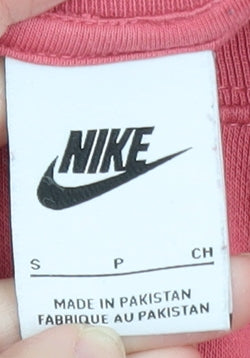 Nike Men’s Pink Crew Neck Pullover Sweatshirt Size S Regular Fit