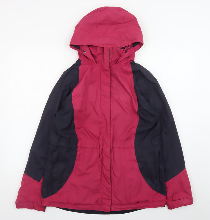 Peter Storm Women’s Pink & Navy Hooded Waterproof Jacket Size 12