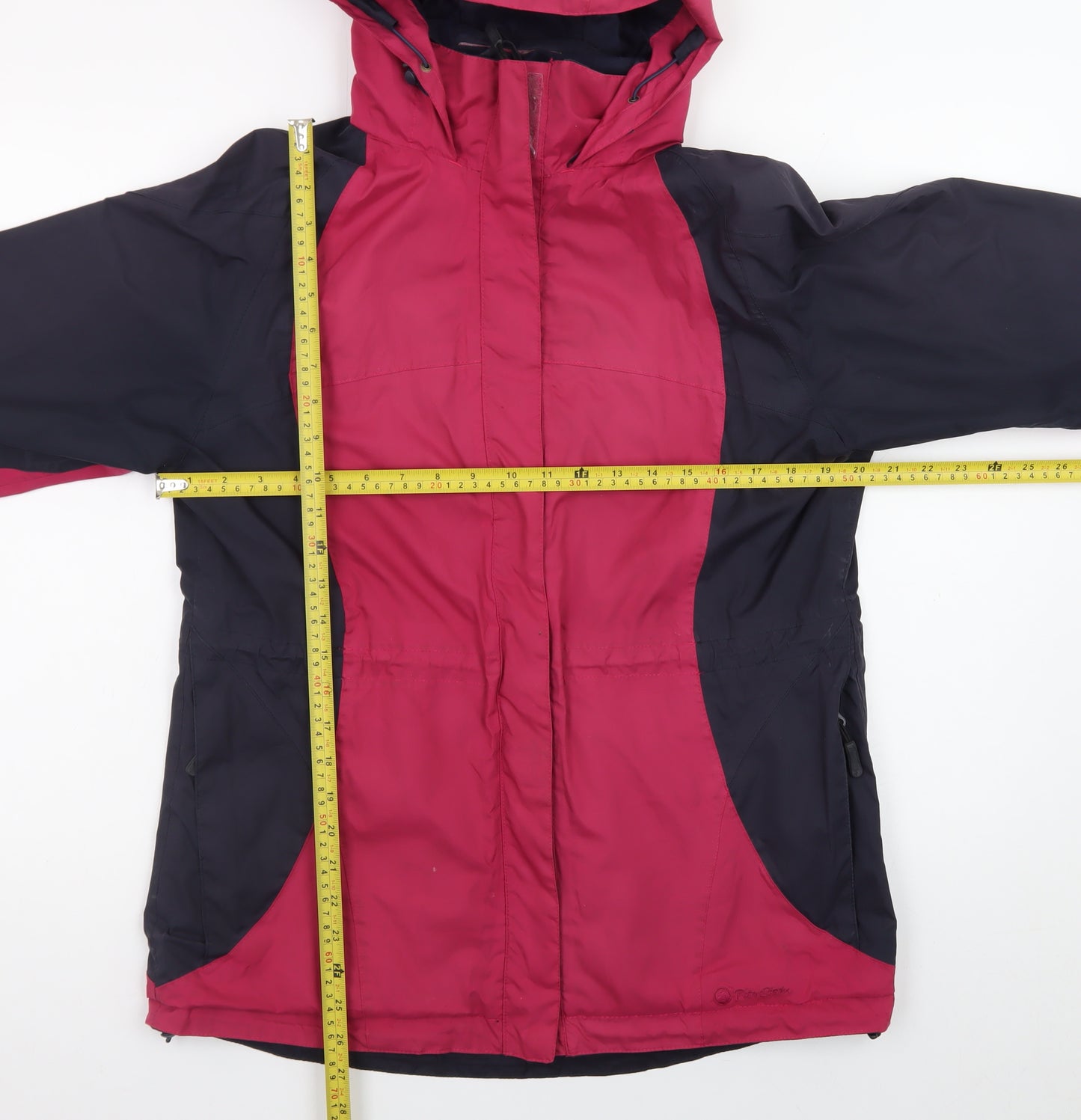 Peter Storm Women’s Pink & Navy Hooded Waterproof Jacket Size 12
