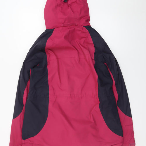 Peter Storm Women’s Pink & Navy Hooded Waterproof Jacket Size 12