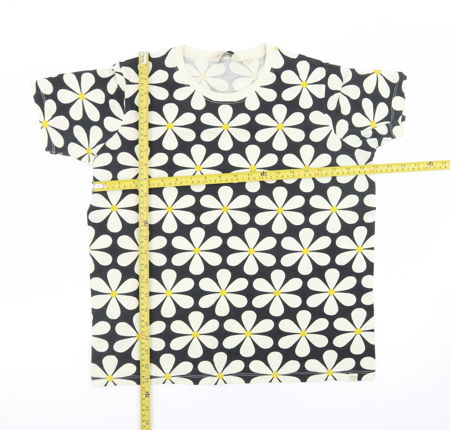 Regatta Orla Kiely Women's Black Floral Cotton T-Shirt UK 14