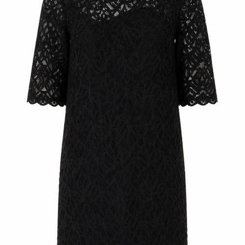 Pieces Women Black Lace Shift Knee Length Dress Size S