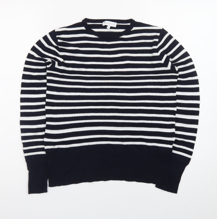 Warehouse Women’s Black & White Striped Knit Jumper Size 12