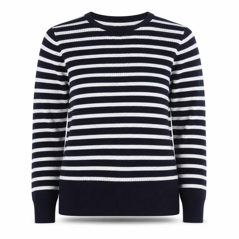 Warehouse Women’s Black & White Striped Knit Jumper Size 12