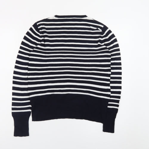Warehouse Women’s Black & White Striped Knit Jumper Size 12