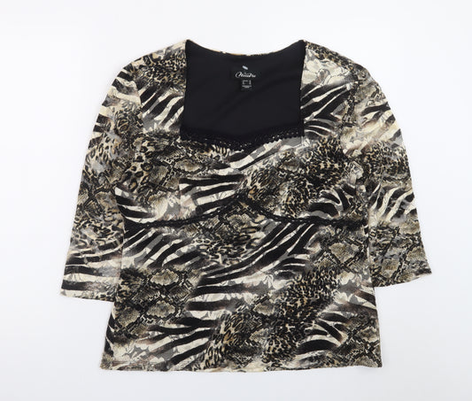 Nueva Women's Multicoloured Animal Print Tunic Blouse UK 18