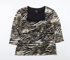 Nueva Women's Multicoloured Animal Print Tunic Blouse UK 18