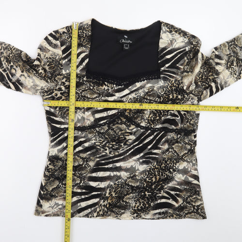 Nueva Women's Multicoloured Animal Print Tunic Blouse UK 18