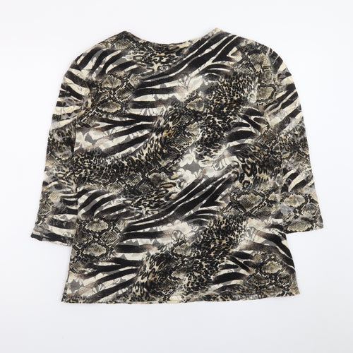 Nueva Women's Multicoloured Animal Print Tunic Blouse UK 18