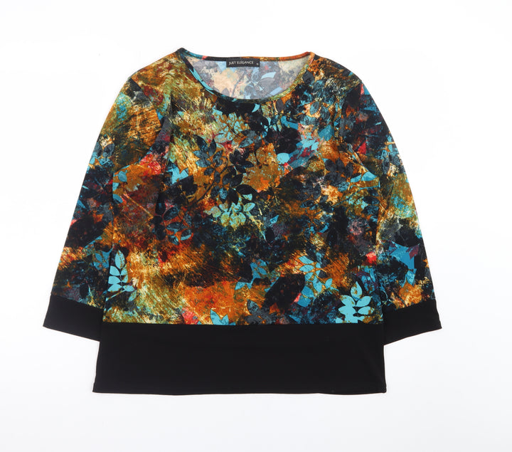 Just Elegance Women's Multicoloured Floral Tunic Blouse Size 16