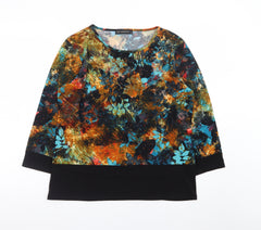Just Elegance Women's Multicoloured Floral Tunic Blouse Size 16