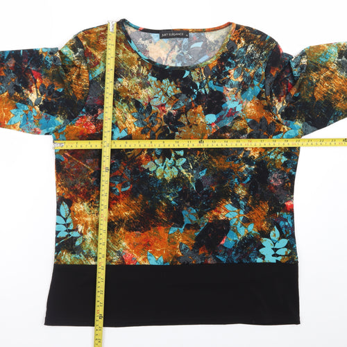 Just Elegance Women's Multicoloured Floral Tunic Blouse Size 16