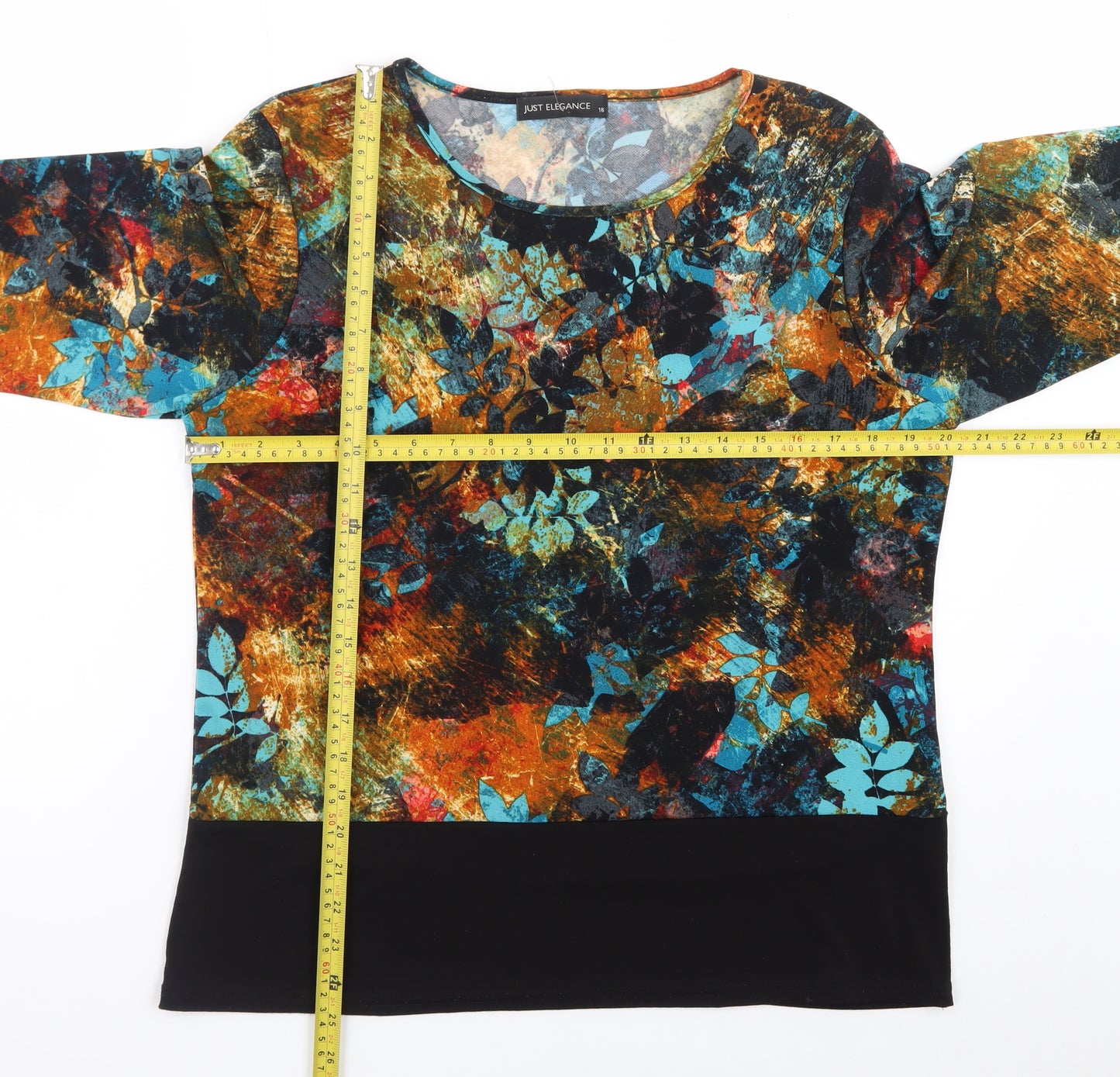 Just Elegance Women's Multicoloured Floral Tunic Blouse Size 16