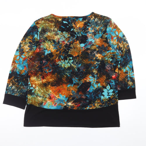 Just Elegance Women's Multicoloured Floral Tunic Blouse Size 16