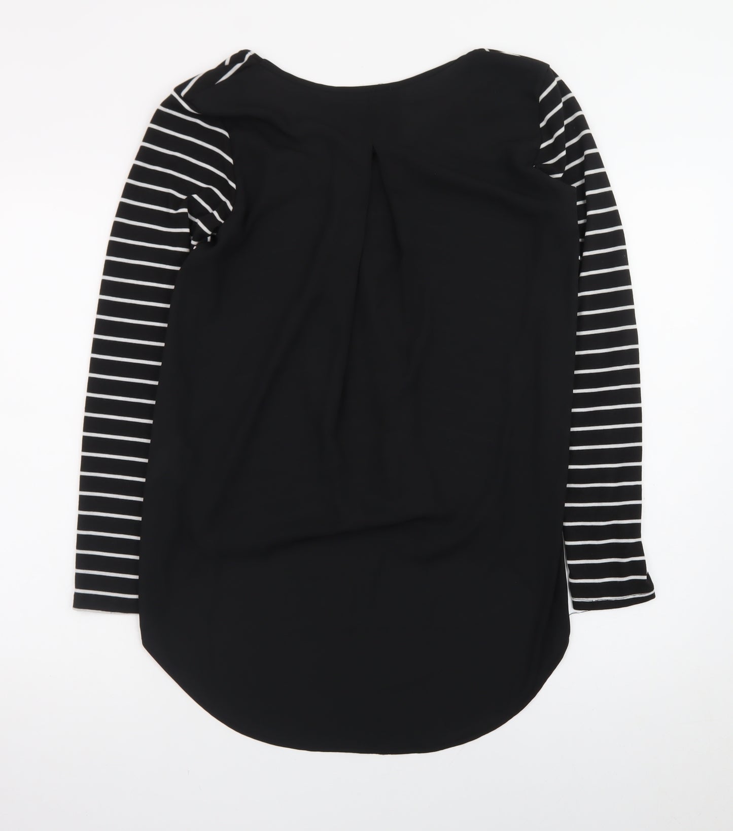 Atmosphere Women’s Black Striped Long Sleeve V-Neck T-Shirt Size 12