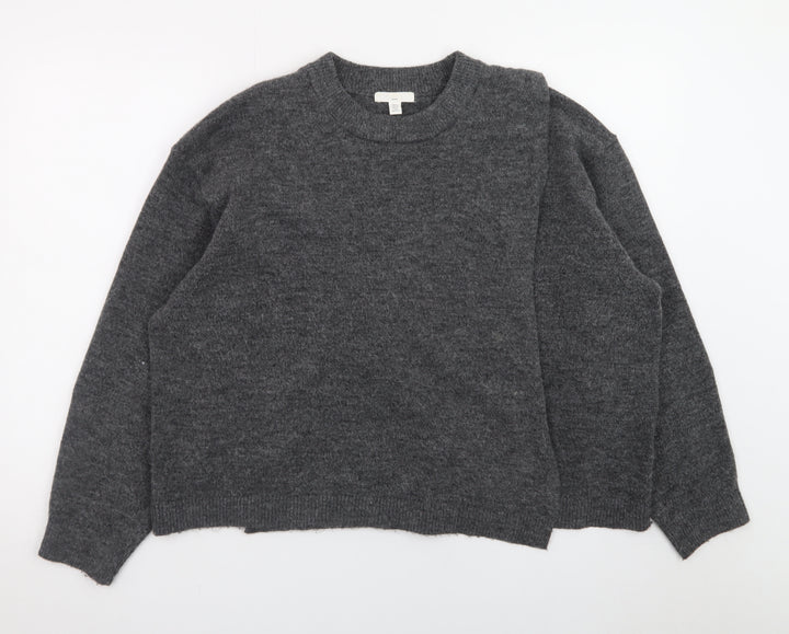 H&M Mama Women's Grey XL Maternity Knit Pullover Jumper