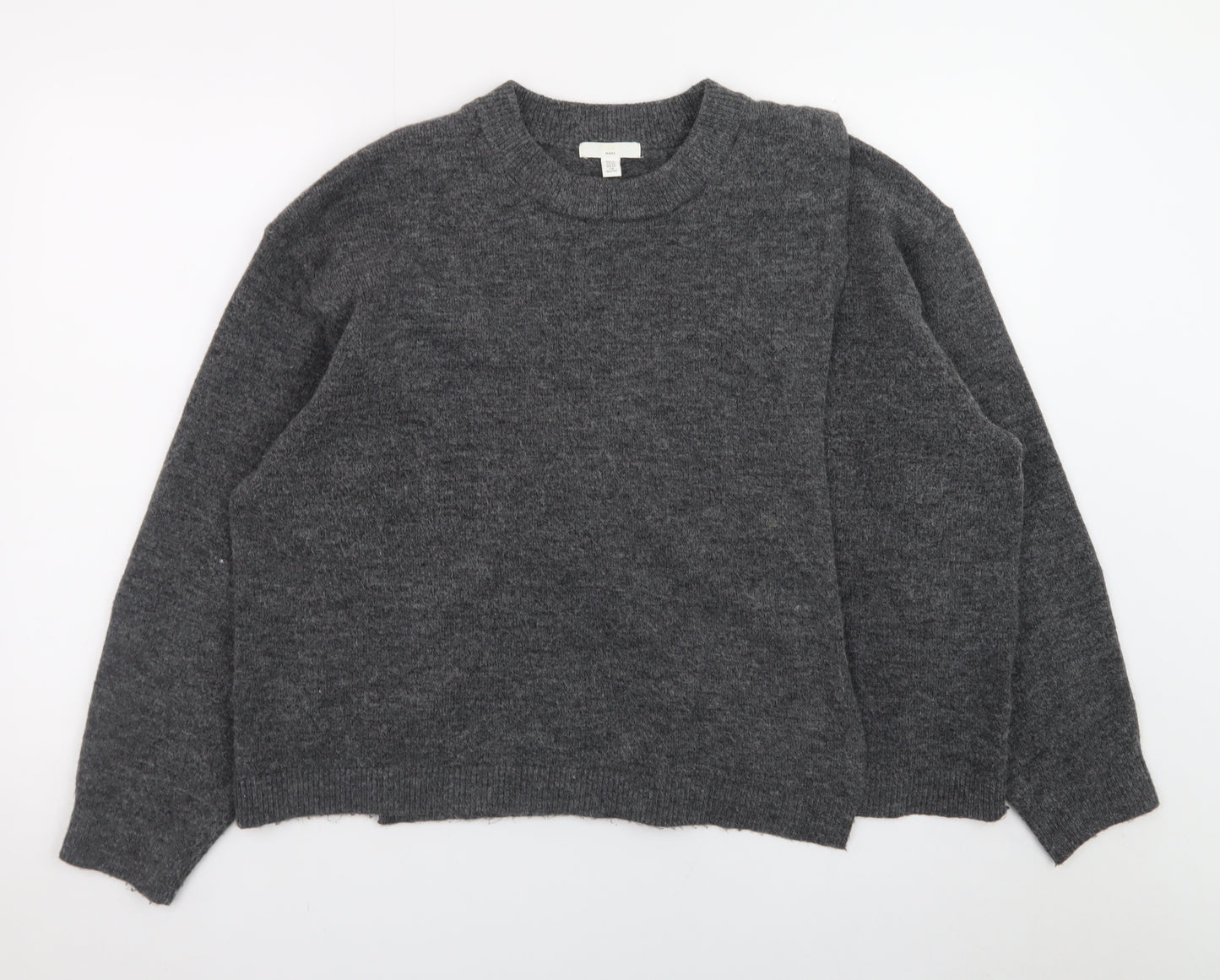 H&M Mama Women's Grey XL Maternity Knit Pullover Jumper