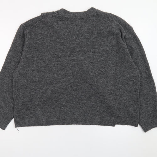 H&M Mama Women's Grey XL Maternity Knit Pullover Jumper