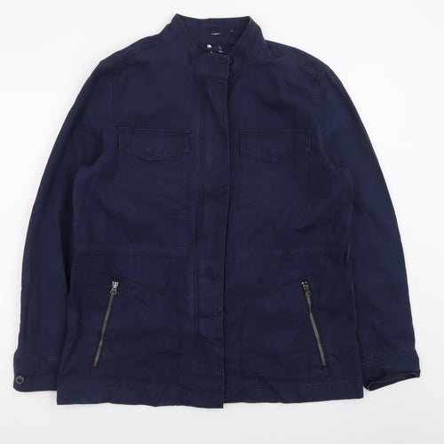 GAP Men's Blue Cotton Military Jacket L Regular Fit