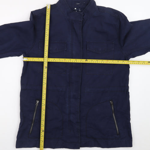 GAP Men's Blue Cotton Military Jacket L Regular Fit