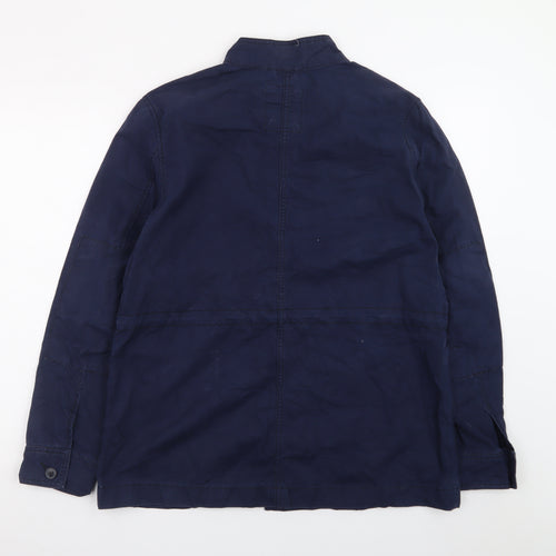 GAP Men's Blue Cotton Military Jacket L Regular Fit