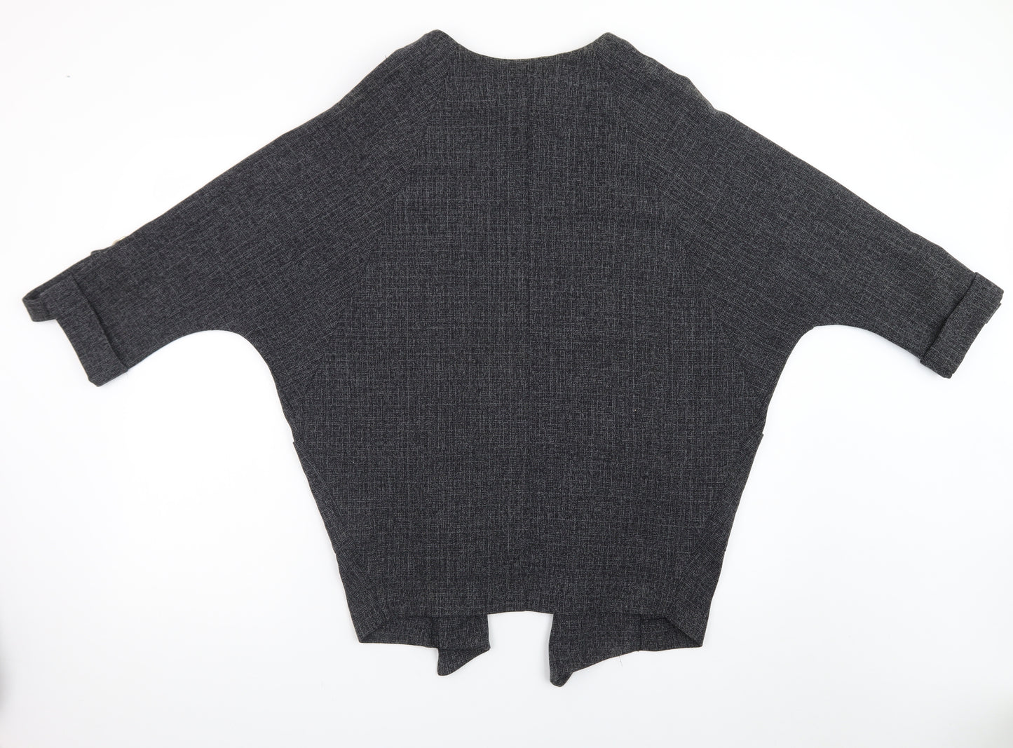 Atmosphere Women Grey Size 10 Open Knit 3/4 Sleeve Cardigan
