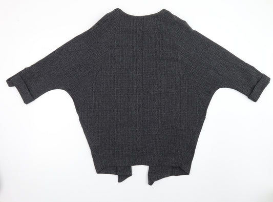Atmosphere Women Grey Size 10 Open Knit 3/4 Sleeve Cardigan