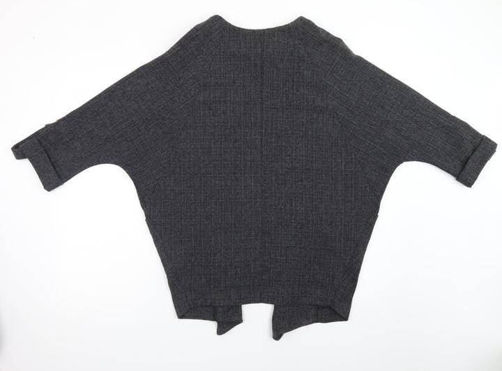 Atmosphere Women Grey Size 10 Open Knit 3/4 Sleeve Cardigan