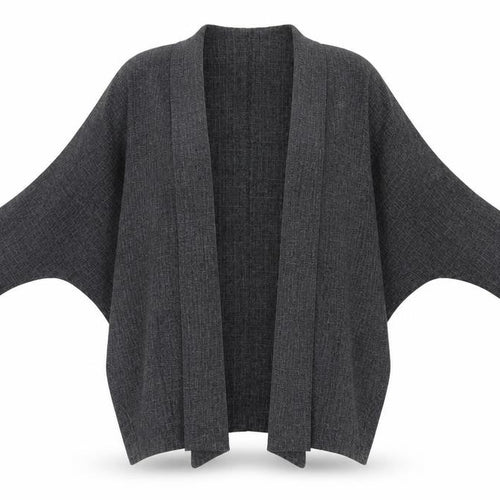 Atmosphere Women Grey Size 10 Open Knit 3/4 Sleeve Cardigan