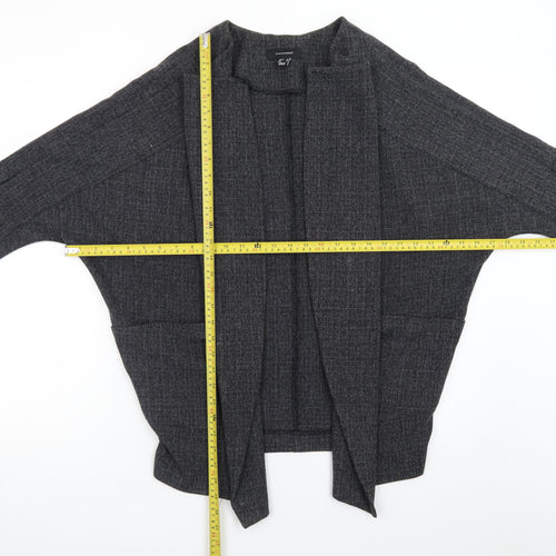 Atmosphere Women Grey Size 10 Open Knit 3/4 Sleeve Cardigan