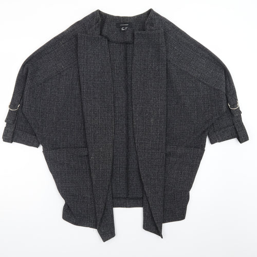 Atmosphere Women Grey Size 10 Open Knit 3/4 Sleeve Cardigan