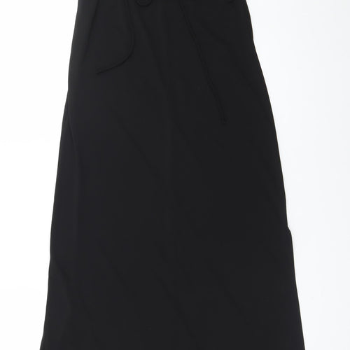 MNG Women’s Black Long Slip Dress Size 10 Sleeveless Lightweight