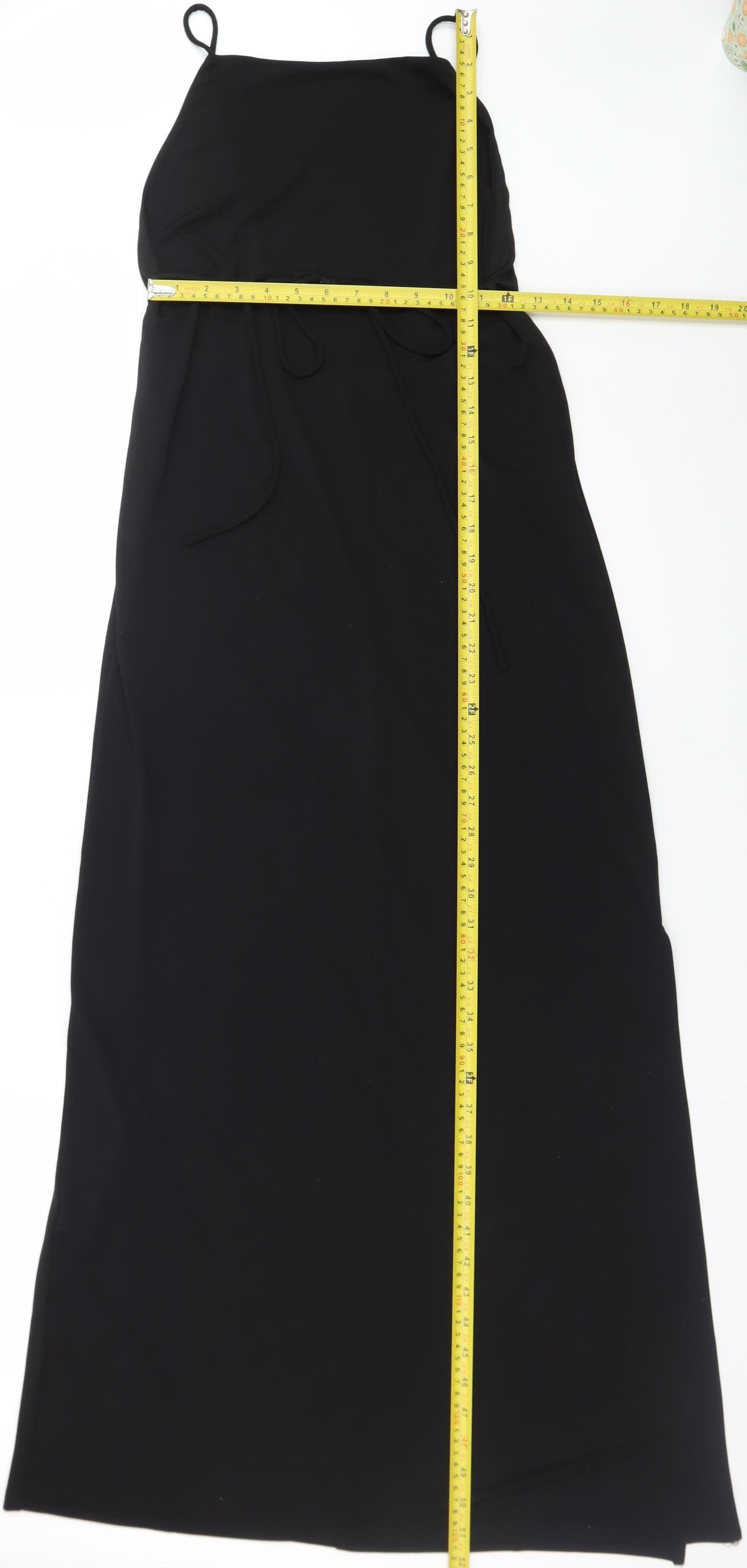 MNG Women’s Black Long Slip Dress Size 10 Sleeveless Lightweight