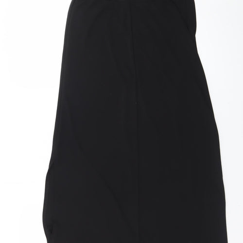 MNG Women’s Black Long Slip Dress Size 10 Sleeveless Lightweight
