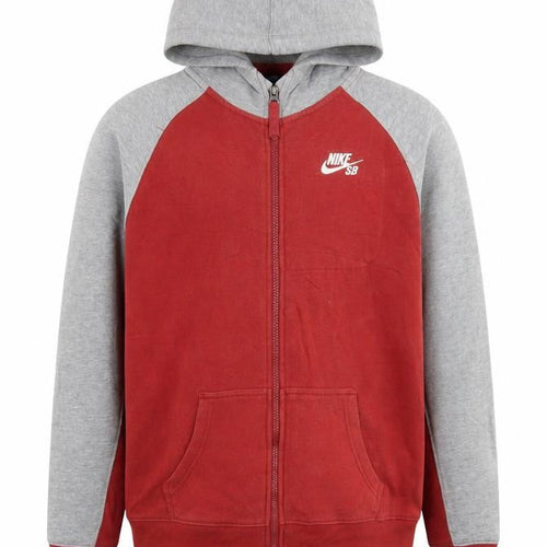 Nike SB Teens Red Grey Full Zip Hoodie XL Skateboard Style