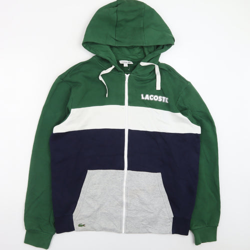 Lacoste Men’s Multicoloured Full Zip Hoodie XL Cotton Sportswear