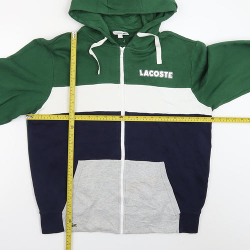 Lacoste Men’s Multicoloured Full Zip Hoodie XL Cotton Sportswear